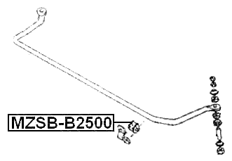 MZSB-B2500 - FRONT STABILIZER BAR BUSH D26.4