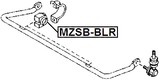 MZSB-BLR - REAR STABILIZER BAR BUSH D25