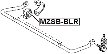 MZSB-BLR - REAR STABILIZER BAR BUSH D25