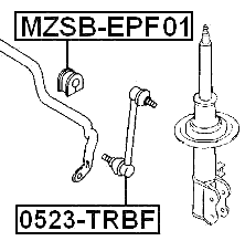 MZSB-EPF01 - FRONT STABILIZER BAR BUSH D20