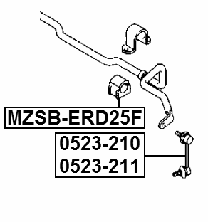 MZSB-ERD25F - FRONT STABILIZER BAR BUSH D25