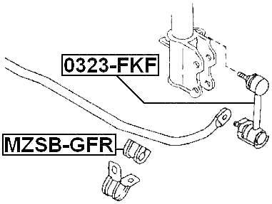 MZSB-GFR - REAR STABILIZER BAR BUSH D17