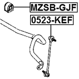 MZSB-GJF - FRONT STABILIZER BAR BUSH D19