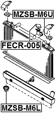 MZSB-M6U - MOUNT RUBBER RADIATOR