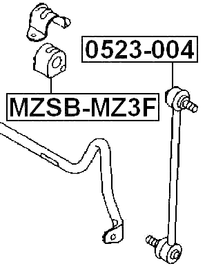 MZSB-MZ3F - FRONT STABILIZER BAR BUSH D20.5