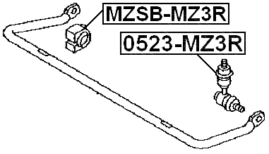 MZSB-MZ3R - REAR STABILIZER BAR BUSH D16