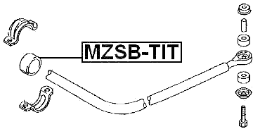 MZSB-TIT - REAR STABILIZER BAR BUSH D35