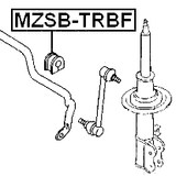 MZSB-TRBF - FRONT STABILIZER BAR BUSH D19
