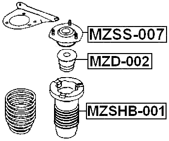 MZSHB-001 - FRONT SHOCK ABSORBER BOOT