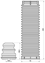 MZSHB-BLF-KIT - BOOT WITH JOUNCE BUMPER FRONT SHOCK ABSORBER KIT
