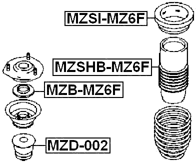 MZSHB-MZ6F - FRONT SHOCK ABSORBER BOOT