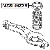 MZSI-MZ3R - REAR SPRING UPPER SEAT