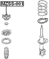 MZSS-001 - FRONT SHOCK ABSORBER MOUNTING