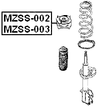 MZSS-002 - REAR SHOCK ABSORBER MOUNTING LEFT