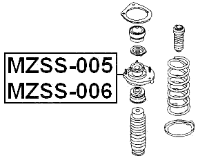 MZSS-006 - REAR SHOCK ABSORBER MOUNTING LEFT