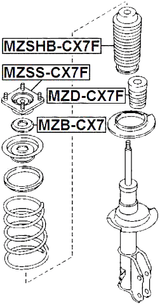 MZSS-CX7F - FRONT SHOCK ABSORBER MOUNTING