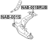 NAB-001BRUB - REAR BUSHING, FRONT CONTROL ARM