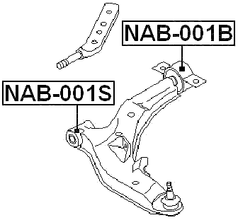 NAB-001S - FRONT BUSHING, FRONT CONTROL ARM