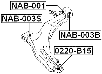 NAB-003S - FRONT BUSHING, FRONT CONTROL ARM
