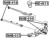 NAB-014 - BUSHING, REAR TRANSVERSE ARM