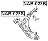 NAB-023B - REAR BUSHING, FRONT CONTROL ARM