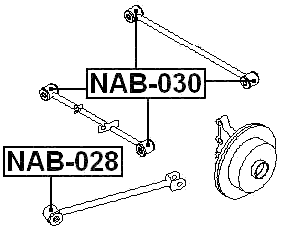 NAB-028 - REAR TRAILING ROD BUSHING