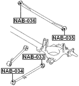 NAB-033 - REAR BUSHING, TRAILING ARM