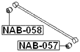 NAB-058 - BUSHING, REAR TRANSVERSE ARM