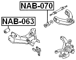 NAB-070 - BUSHING, FRONT UPPER CONTROL ARM