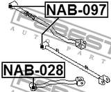 NAB-097 - REAR TRAILING ROD BUSHING