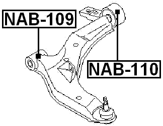 NAB-109 - FRONT BUSHING, FRONT CONTROL ARM