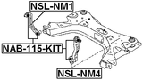 NAB-115-KIT - FRONT STABILIZER LINK BUSHING KIT