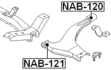 NAB-121 - FRONT BUSHING, FRONT CONTROL ARM