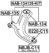 NAB-134135-KIT - FRONT ARM BUSHING KIT