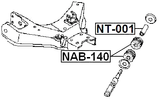 NAB-140 - BUSHING, FRONT LOWER CONTROL ARM