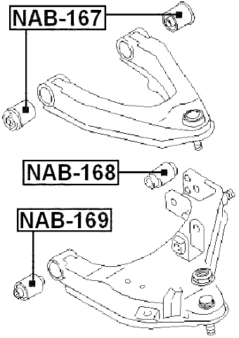 NAB-167 - BUSHING, FRONT UPPER CONTROL ARM