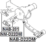 NAB-201 - FRONT DIFFERENTIAL BUSHING