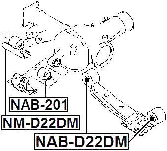 NAB-201 - FRONT DIFFERENTIAL BUSHING