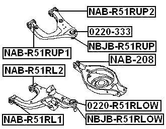 NAB-208 - REAR ROD BUSHING