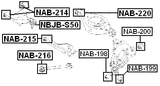 NAB-214 - BUSHING, REAR UPPER CONTROL ARM