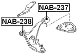 NAB-238 - FRONT BUSHING, FRONT CONTROL ARM