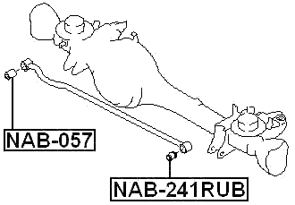 NAB-241RUB - BUSHING, REAR TRANSVERSE ARM