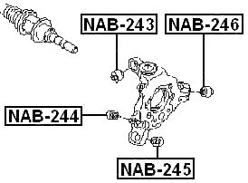 NAB-244 - REAR KNUCKLE BUSHING