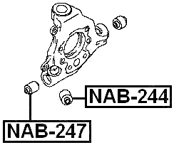 NAB-247 - REAR KNUCKLE BUSHING