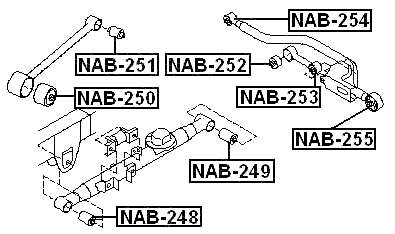 NAB-248 - BUSHING, REAR LOWER TRAILING ROD
