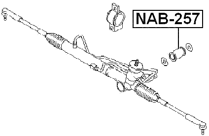 NAB-257 - STEERING RACK BUSHING