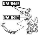 NAB-258 - STEERING KNUCKLE BUSHING
