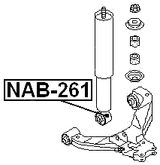 NAB-261 - FRONT SHOCK ABSORBER BUSHING