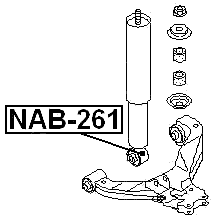 NAB-261 - FRONT SHOCK ABSORBER BUSHING