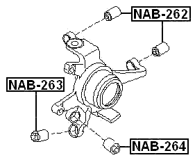 NAB-262 - REAR KNUCKLE BUSHING